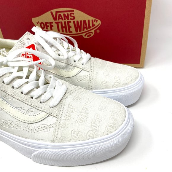 💖MEGA SALE💖VANS PLATFORM OLD Skool Suede Egret White Women's 10 VN0A3B3U4TE - Picture 8 of 11